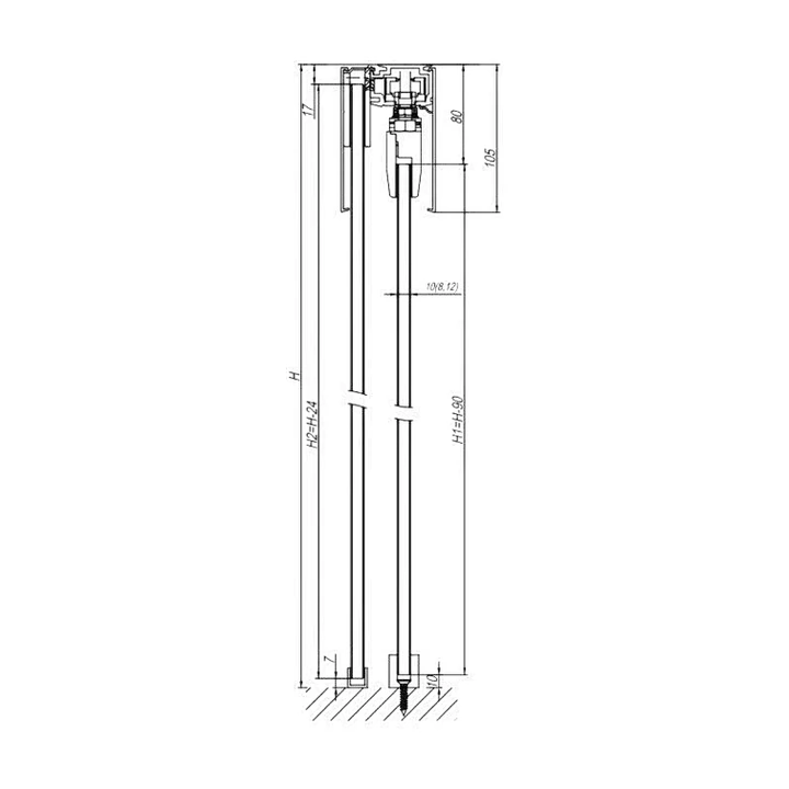 RS-MINI Stumdomų durų sistema